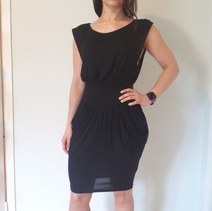EUC Black Draped H&M Dress